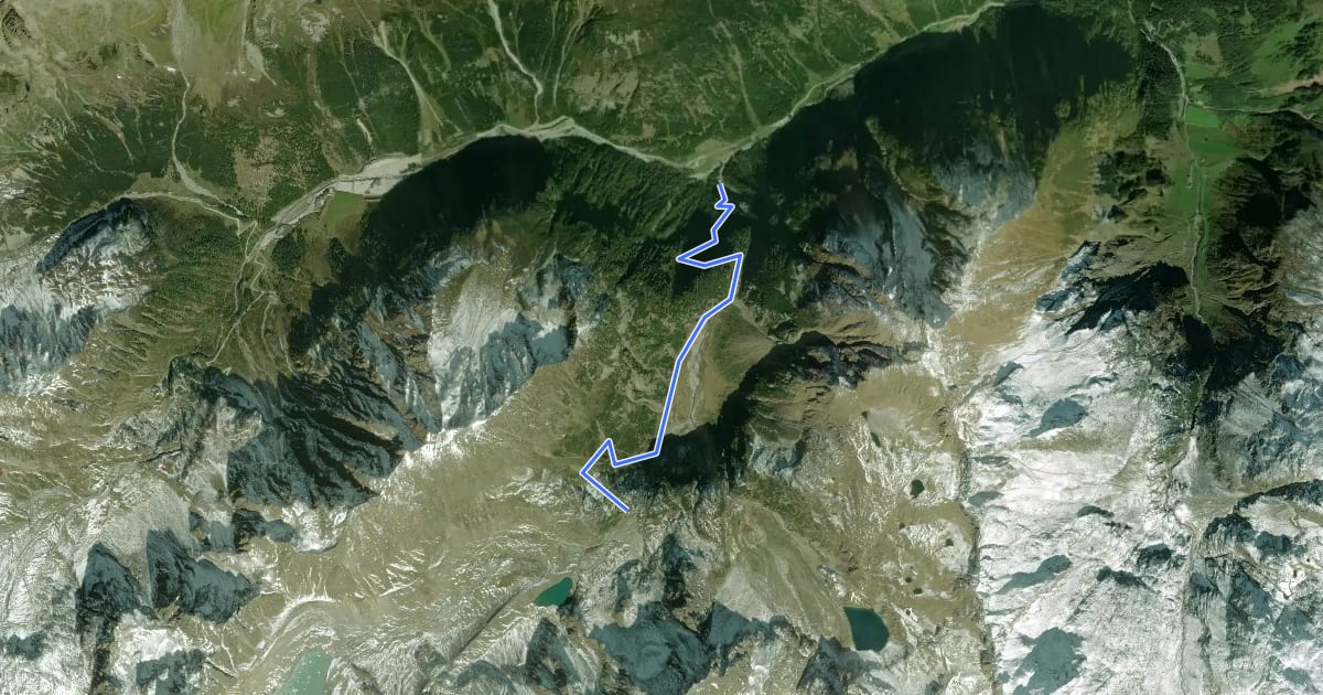 Маршрут Wilde Wasser Weg Etappe 2 на спутниковом снимке
