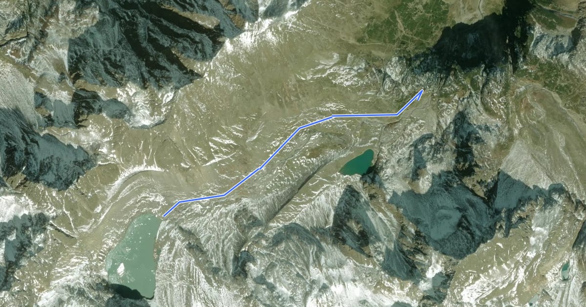 Маршрут Wilde Wasser Weg Etappe 3 на спутниковом снимке