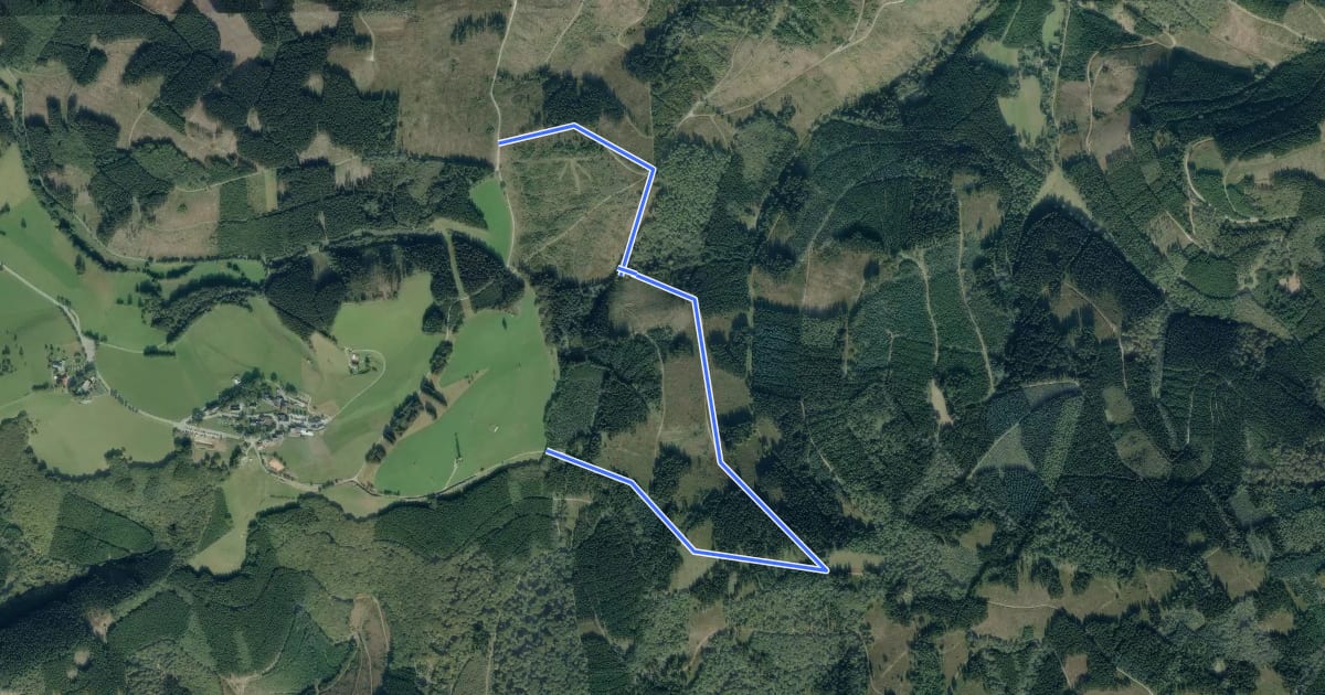 Маршрут Wilde-Wiese Rundwanderweg A2 на спутниковом снимке
