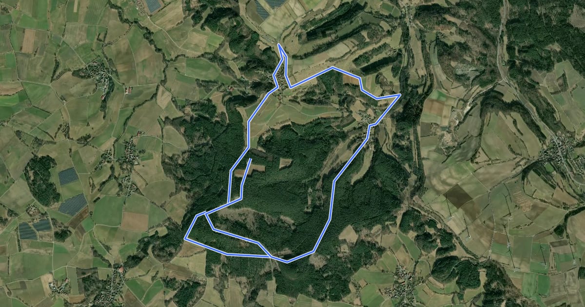 Маршрут Wildenberger Buchenweg (Kronach) на спутниковом снимке