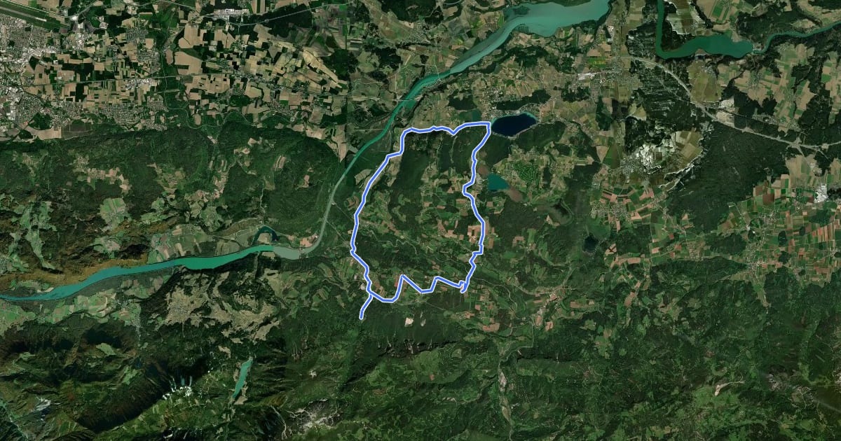 Маршрут Wildensteiner Wasserfalltour на спутниковом снимке