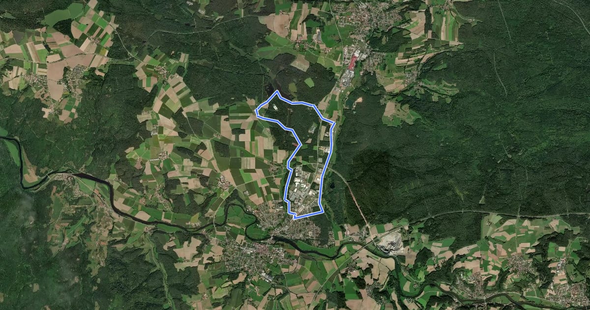 Маршрут Wilder Mann 008, Naturpark Vorderer Bayerischer Wald на спутниковом снимке