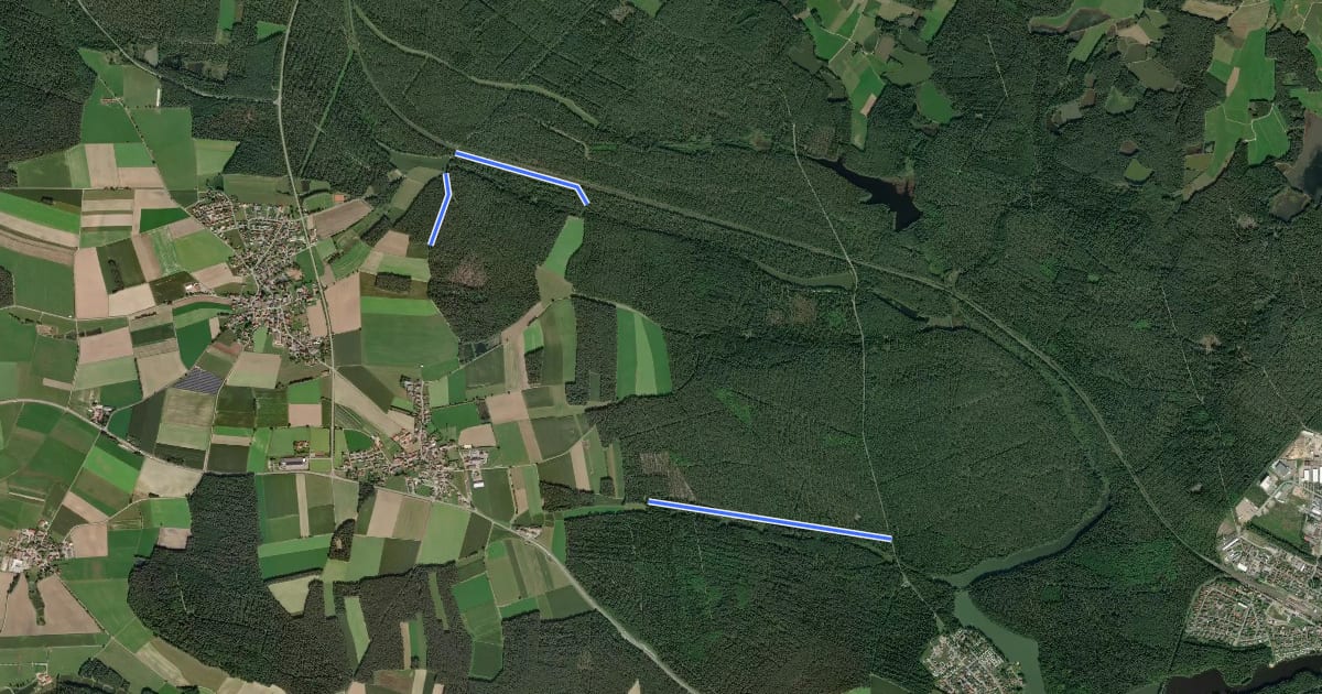 Маршрут Wilder Mann 017, Naturpark Vorderer Bayerischer Wald на спутниковом снимке