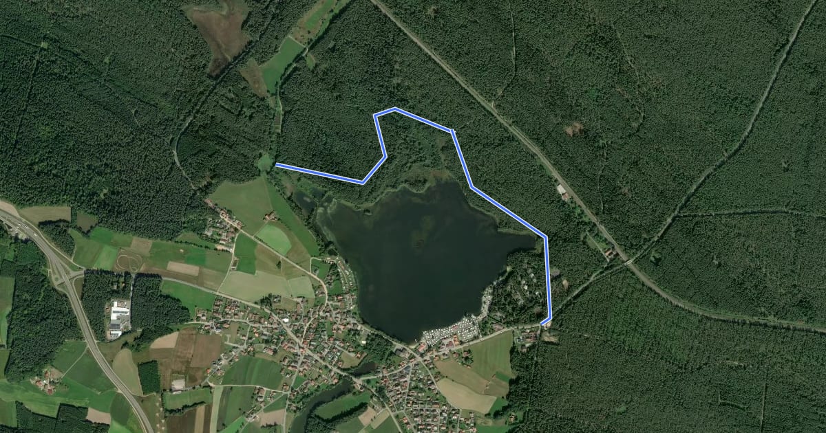 Маршрут Wilder Mann 137, Naturpark Vorderer Bayerischer Wald на спутниковом снимке