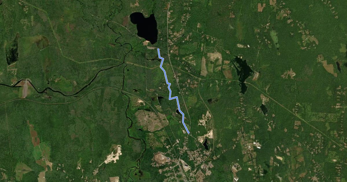 Маршрут Wilder Mckenzie Nature Trail на спутниковом снимке