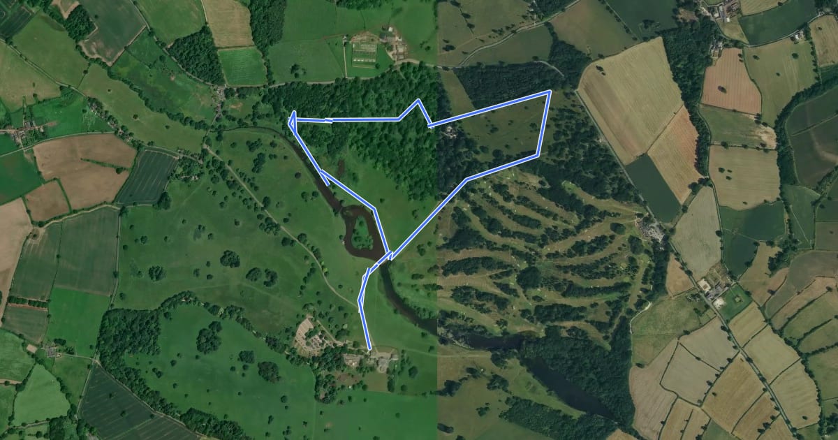 Маршрут Wilderness walk на спутниковом снимке