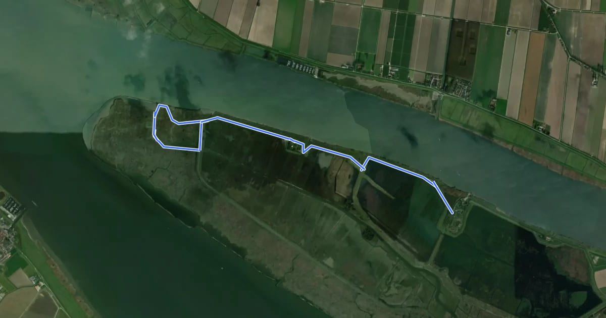 Маршрут Wildernisroute op Tiengemeten на спутниковом снимке