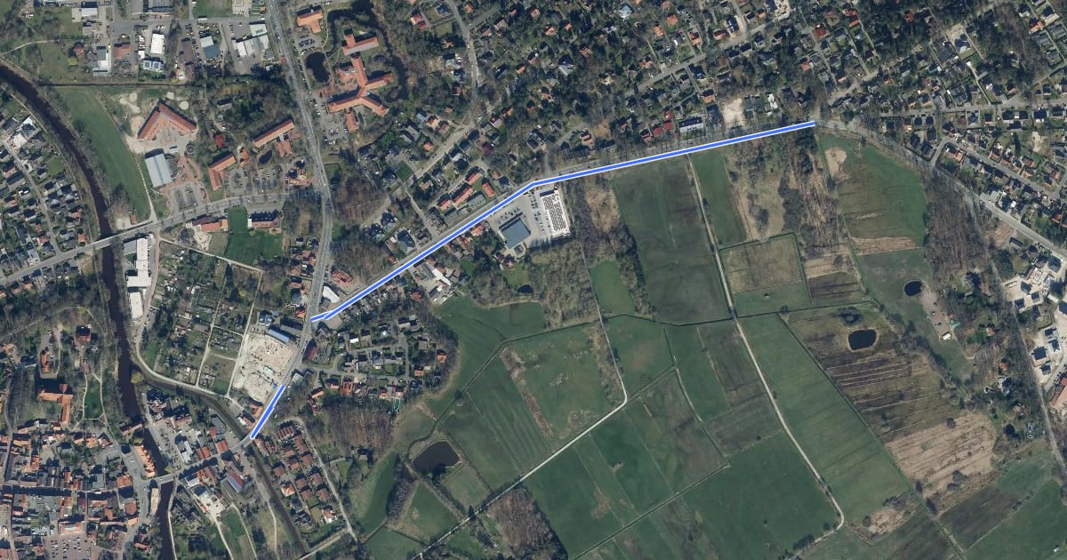 Маршрут Wildeshausen (1) - Wildeshausen (99) на спутниковом снимке