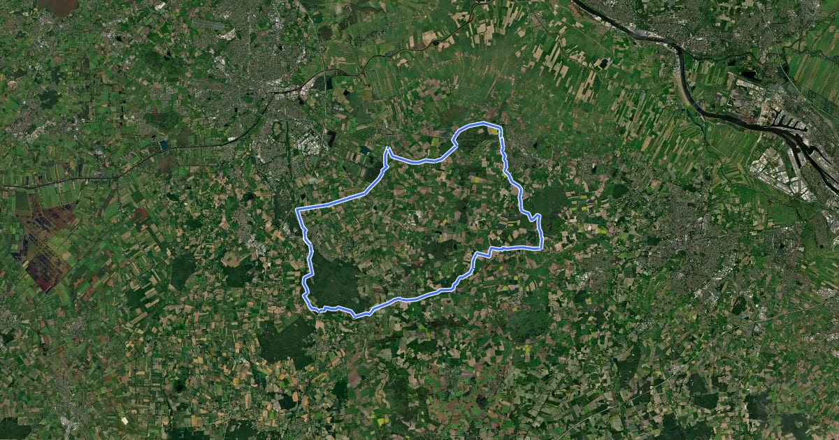 Маршрут WildeWälder-Tour на спутниковом снимке