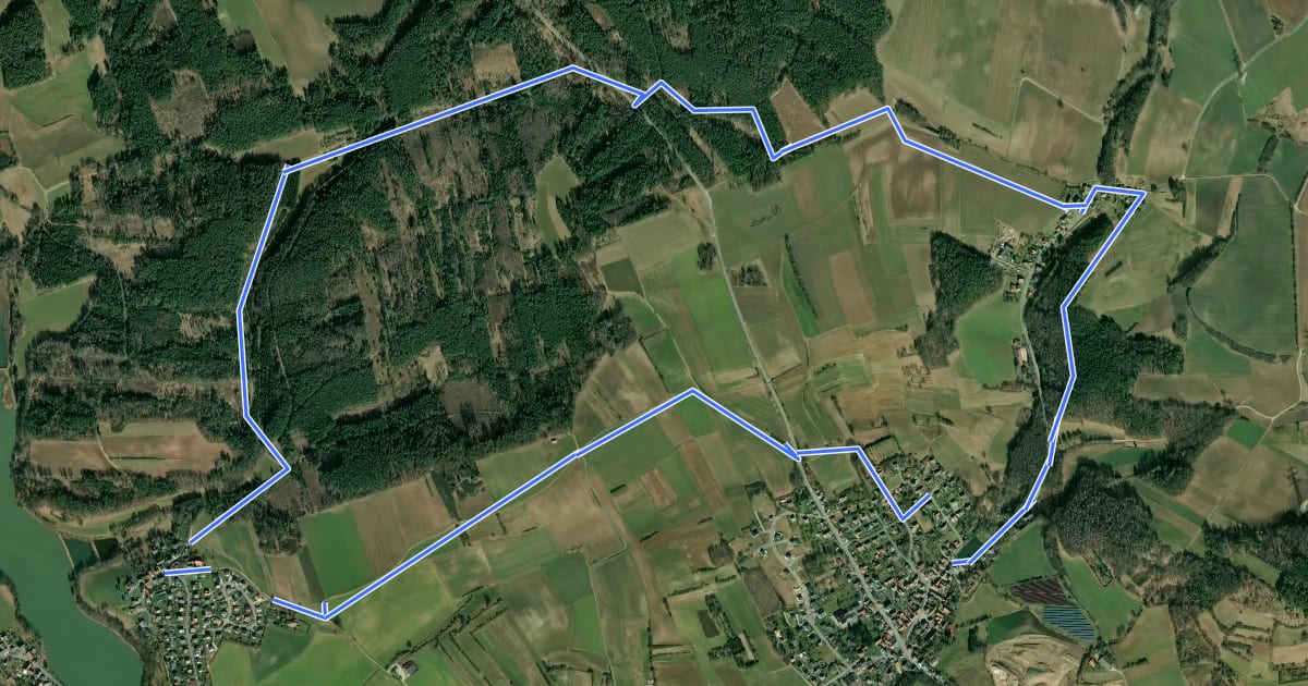 Маршрут Wildhügelweg на спутниковом снимке