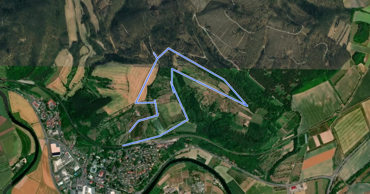 Маршрут Wildkirschenweg на спутниковом снимке