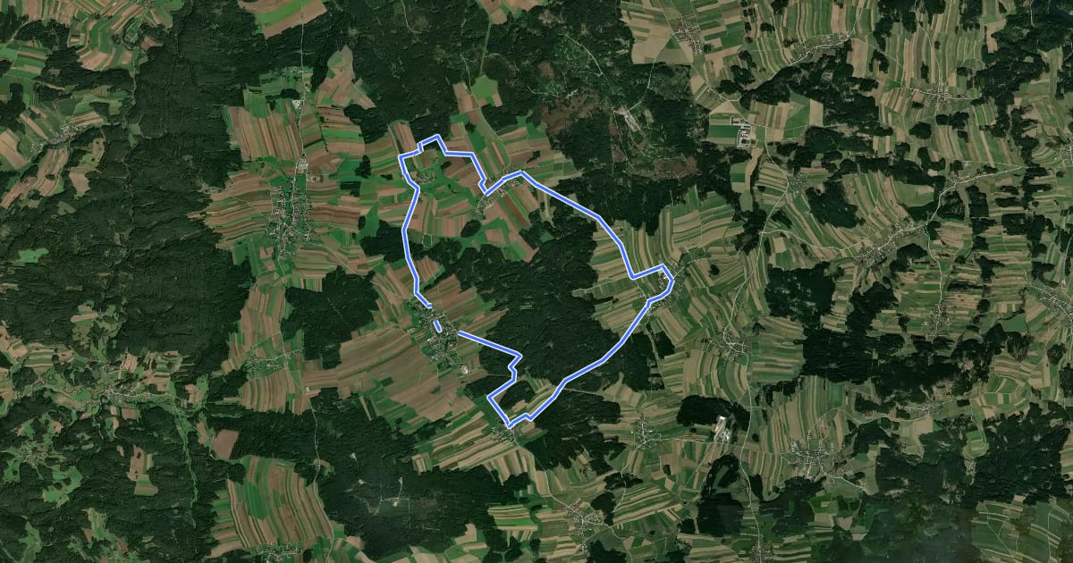 Маршрут Wildkräuterweg на спутниковом снимке