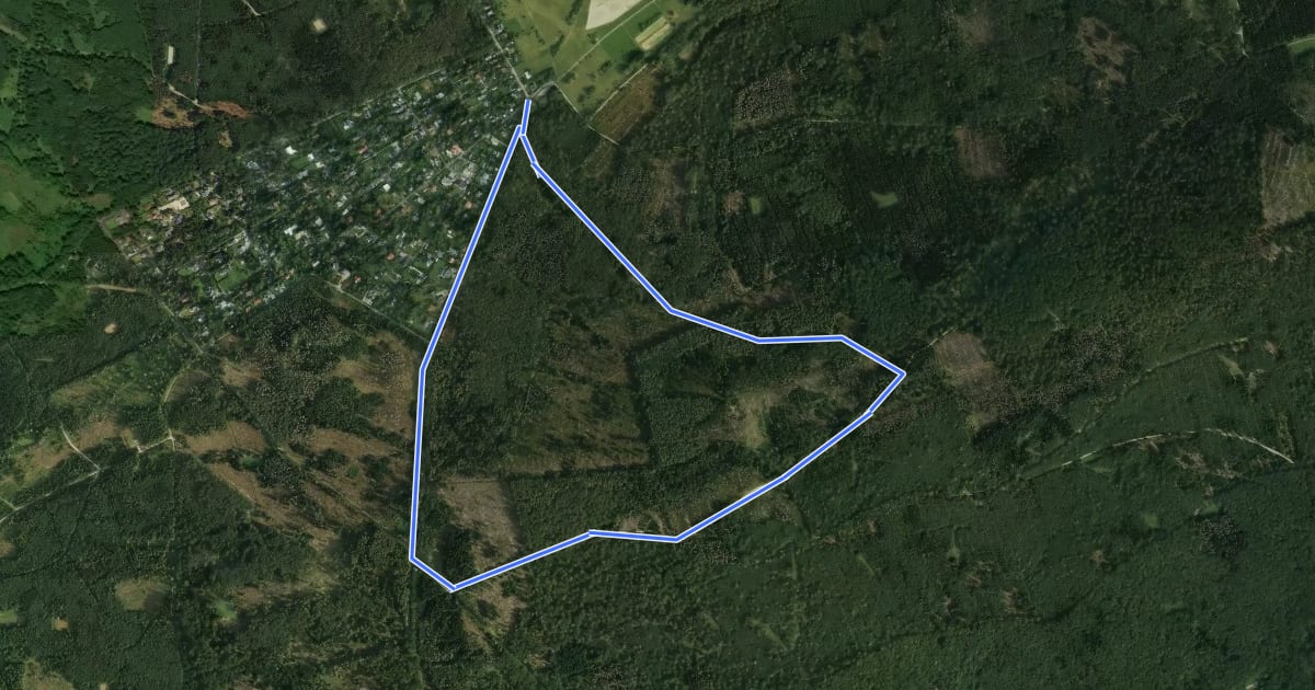 Маршрут Wildpark: Lindenblatt на спутниковом снимке