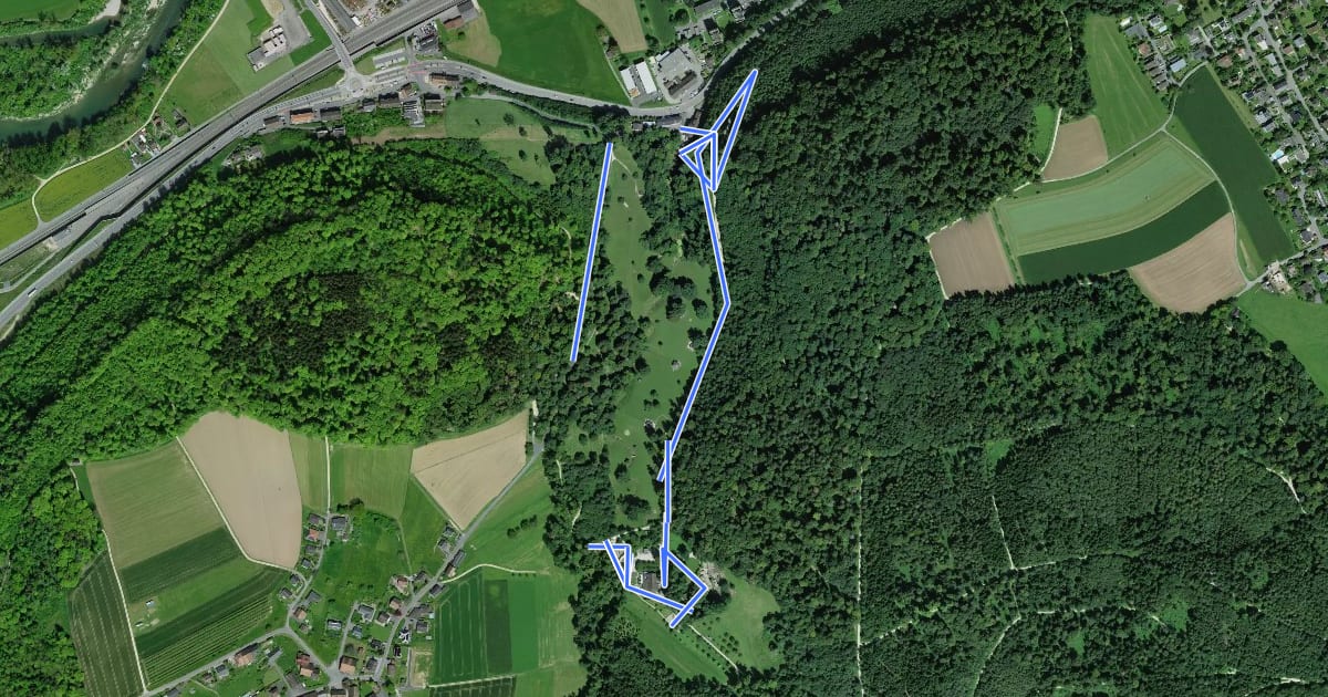 Маршрут Wildpark Roggenhausen Rundweg на спутниковом снимке