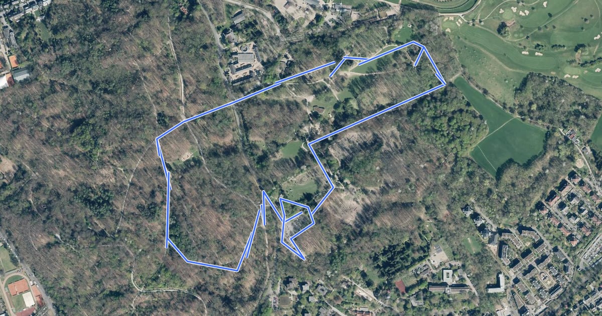 Маршрут Wildpark Rundweg A3 на спутниковом снимке