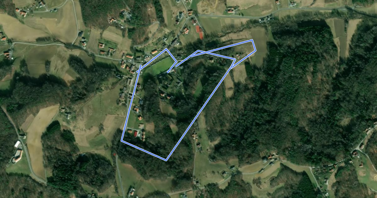 Маршрут Wildwechsel Weg на спутниковом снимке