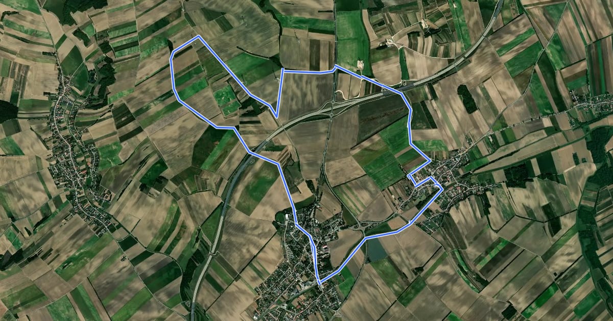 Маршрут Wilfersdorf, Wasserweg на спутниковом снимке