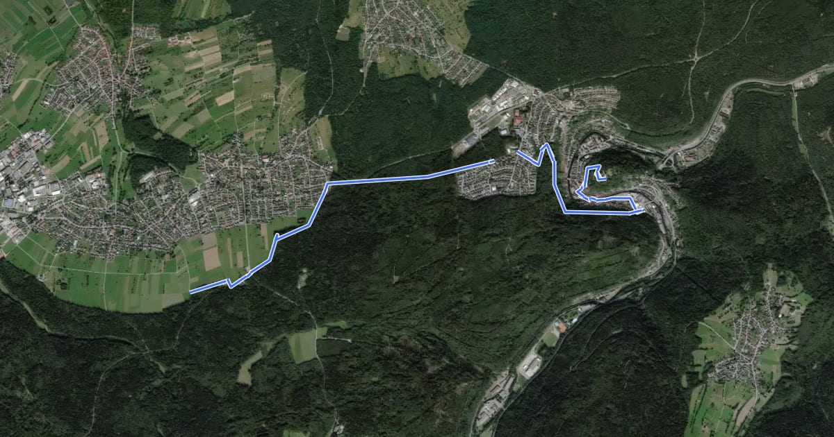 Маршрут Wilhelm-Ganzhorn-Weg на спутниковом снимке