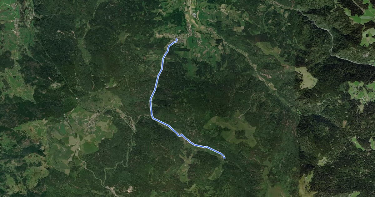 Маршрут Wilhelmitenpfad на спутниковом снимке