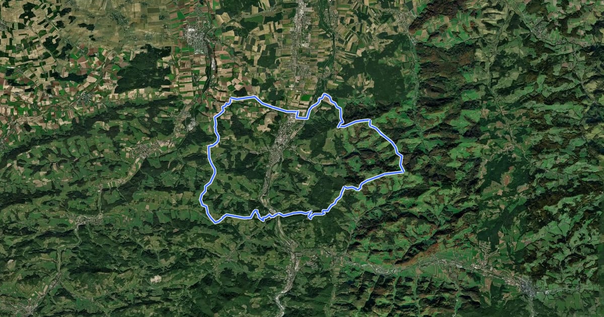 Маршрут Wilhelmsburger Rundwanderweg на спутниковом снимке