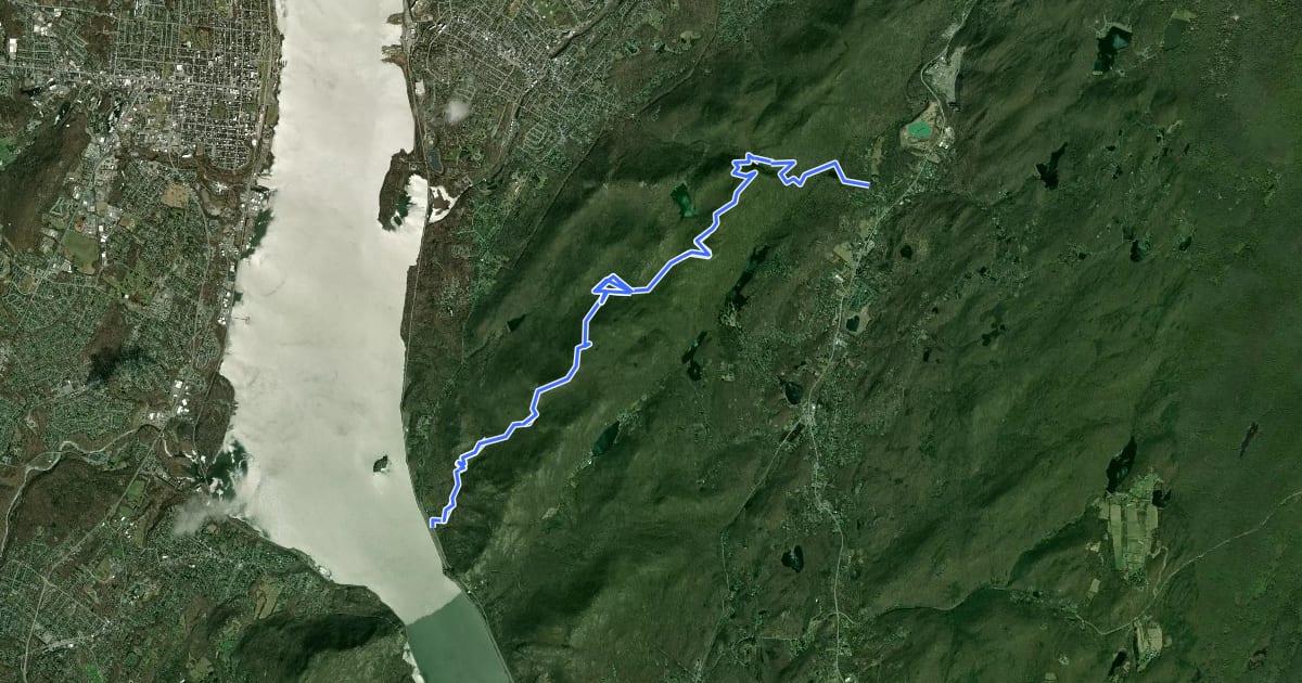 Маршрут Wilkinson Memorial Trail на спутниковом снимке