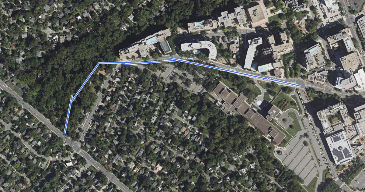 Маршрут Willard Ave на спутниковом снимке
