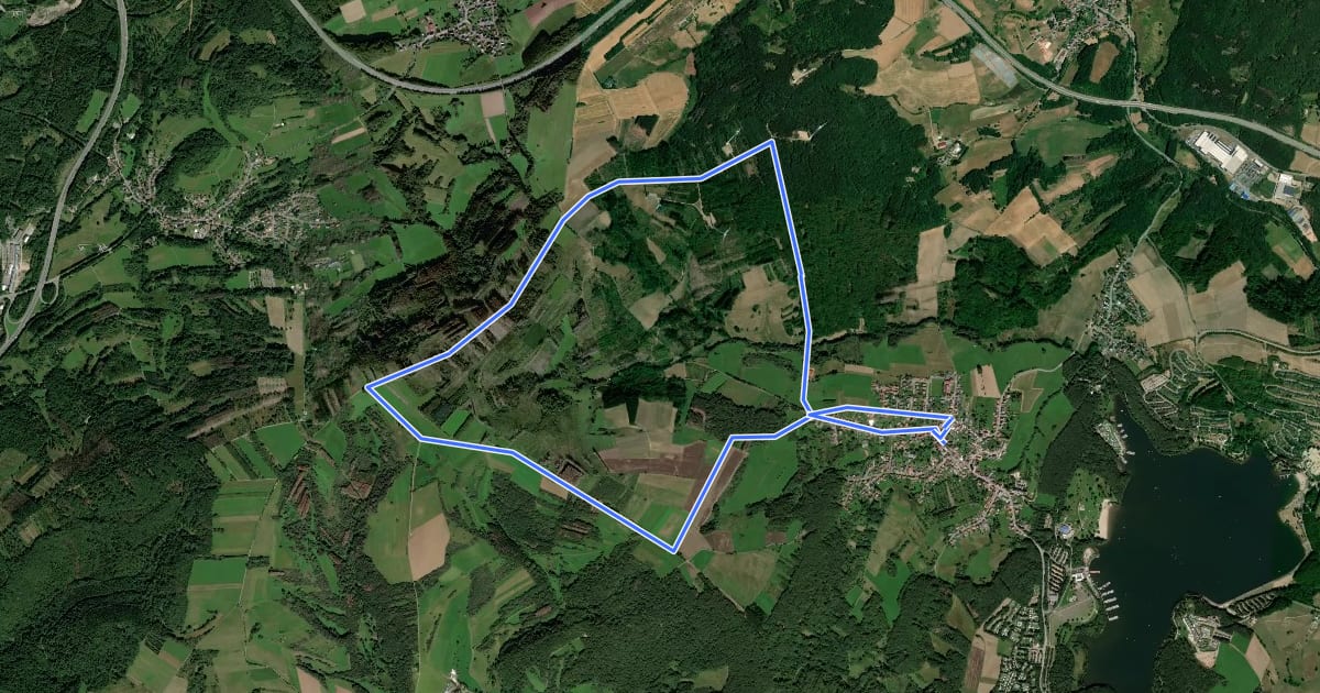 Маршрут Willibrord-Pilgerweg на спутниковом снимке