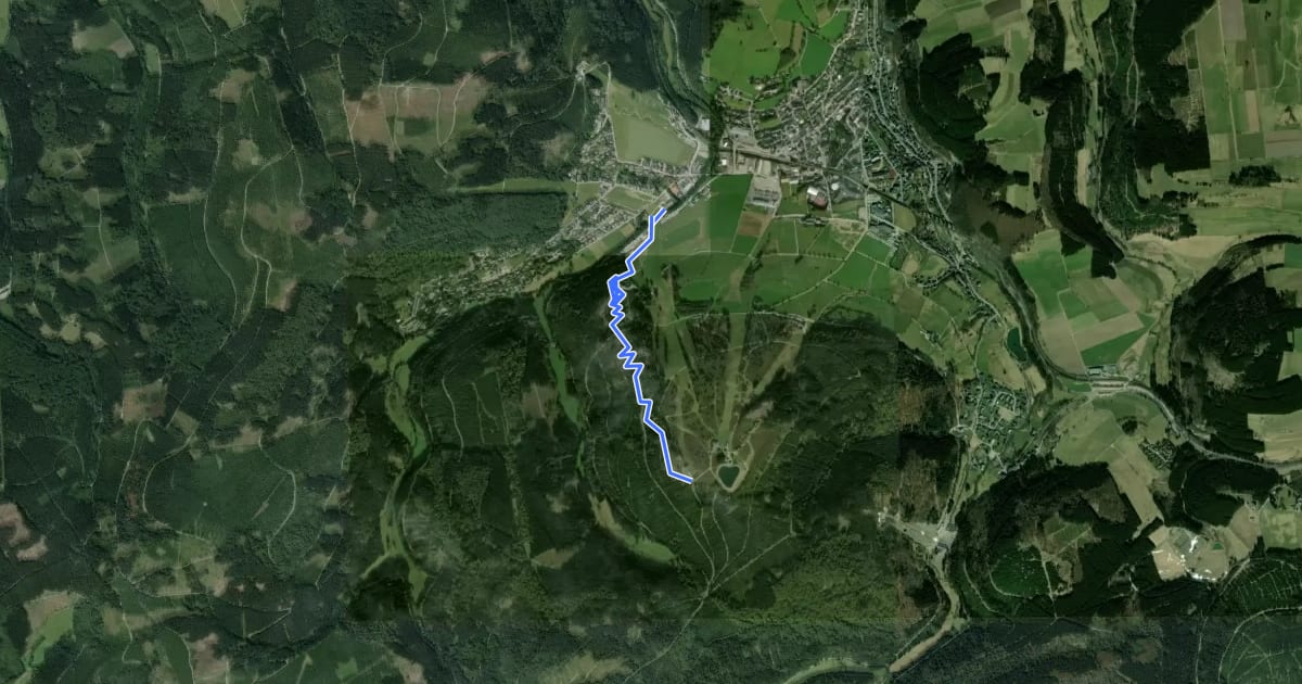 Маршрут Willing Country Flow Trail на спутниковом снимке