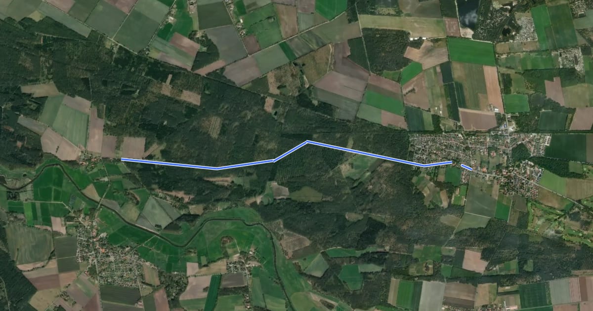 Маршрут Wilsche West (06) - Bokelberge (56) на спутниковом снимке