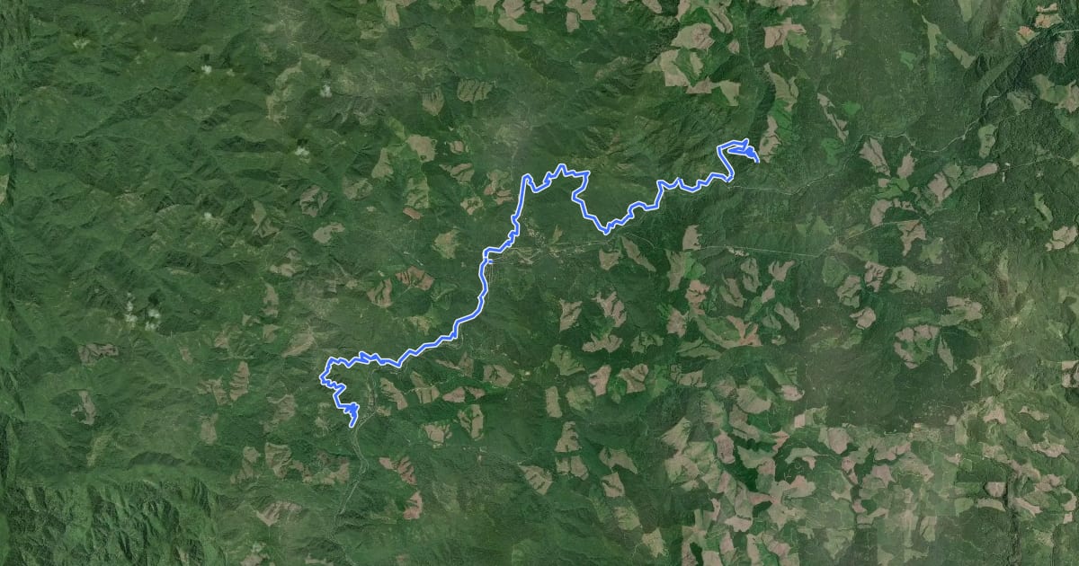 Маршрут Wilson River Trail на спутниковом снимке
