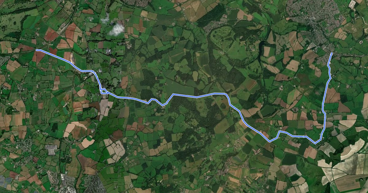 Маршрут Wiltshire Cycleway, Pewsey Vale на спутниковом снимке