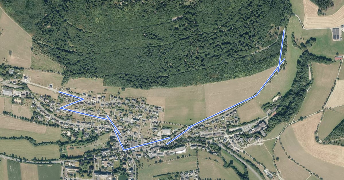 Маршрут Wilzenberg Rundweg A4 на спутниковом снимке