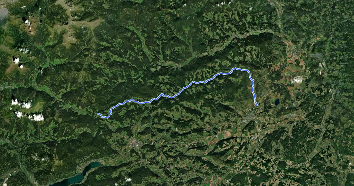 Маршрут Wimitzerweg на спутниковом снимке