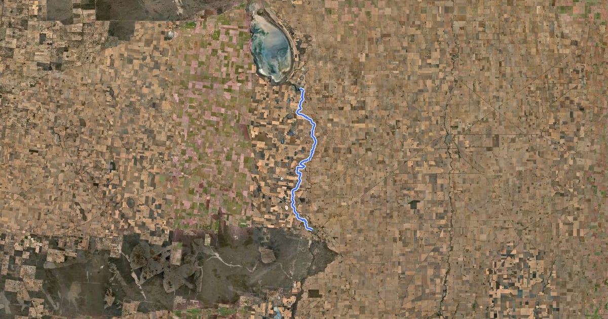 Маршрут Wimmera River Discovery Trail на спутниковом снимке