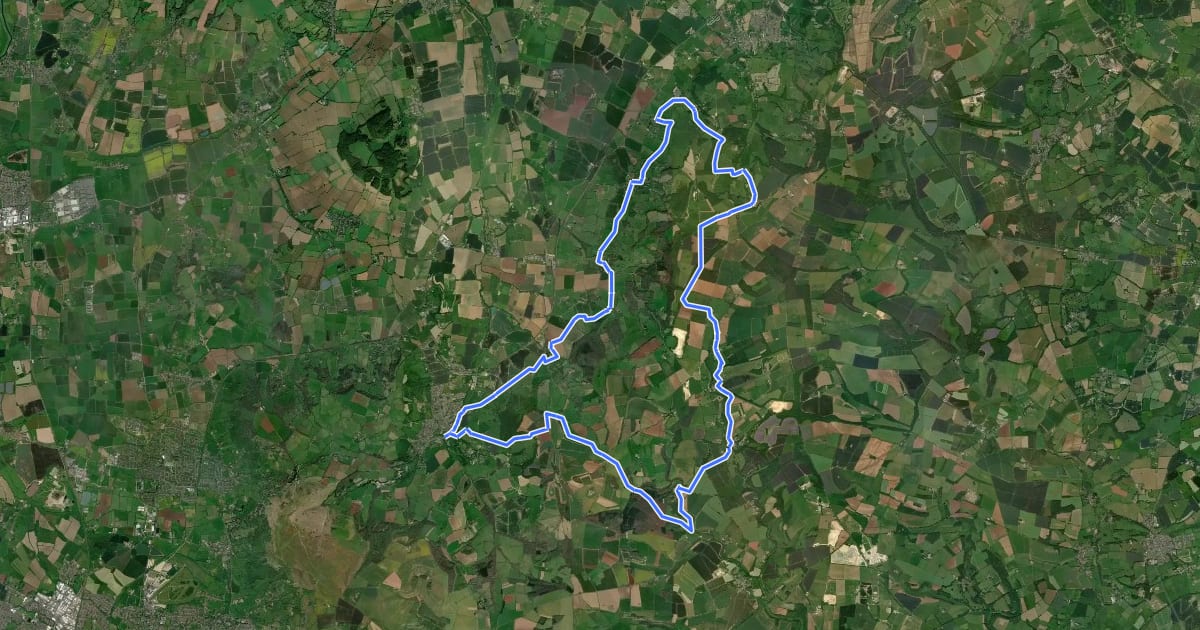 Маршрут Winchcombe Way (East) на спутниковом снимке
