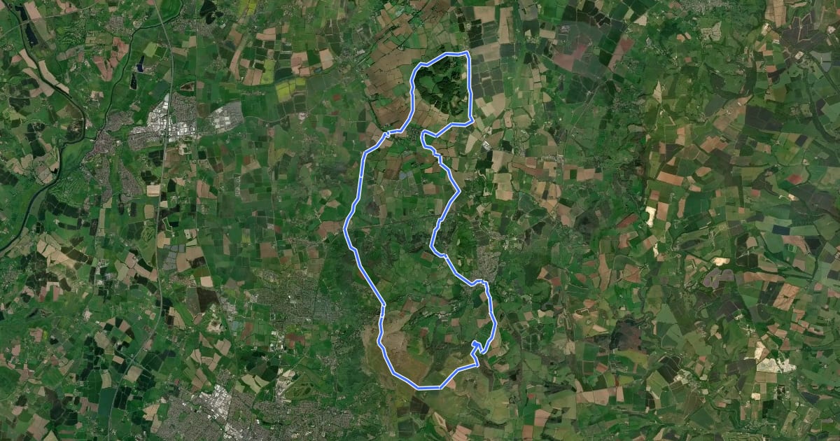 Маршрут Winchcombe Way (West) на спутниковом снимке