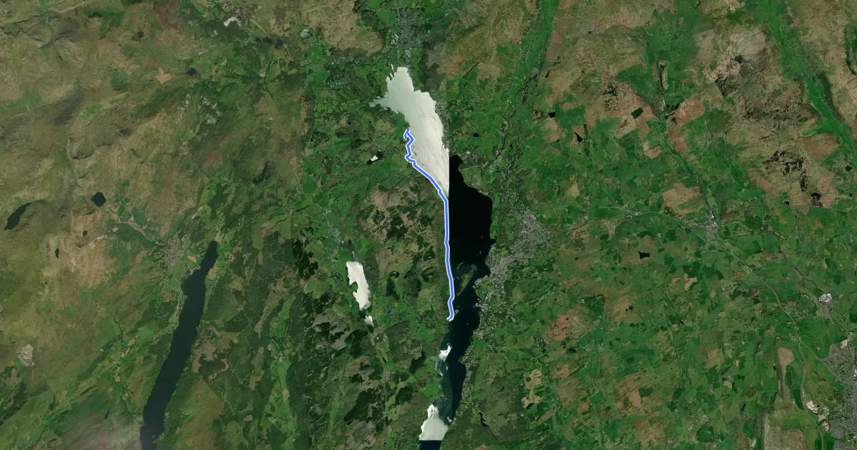 Маршрут Windermere West Shore Walk, Claife Viewing Station на спутниковом снимке