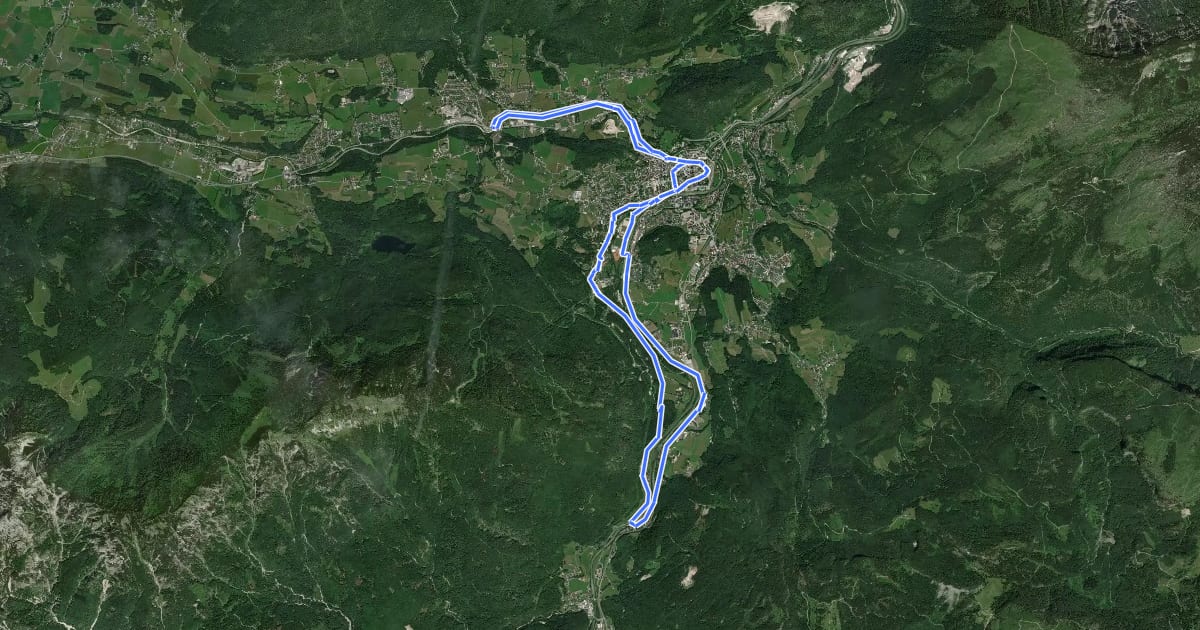 Маршрут Windhager Runde (Halbmaraton-Kaiserlauf, HM) на спутниковом снимке