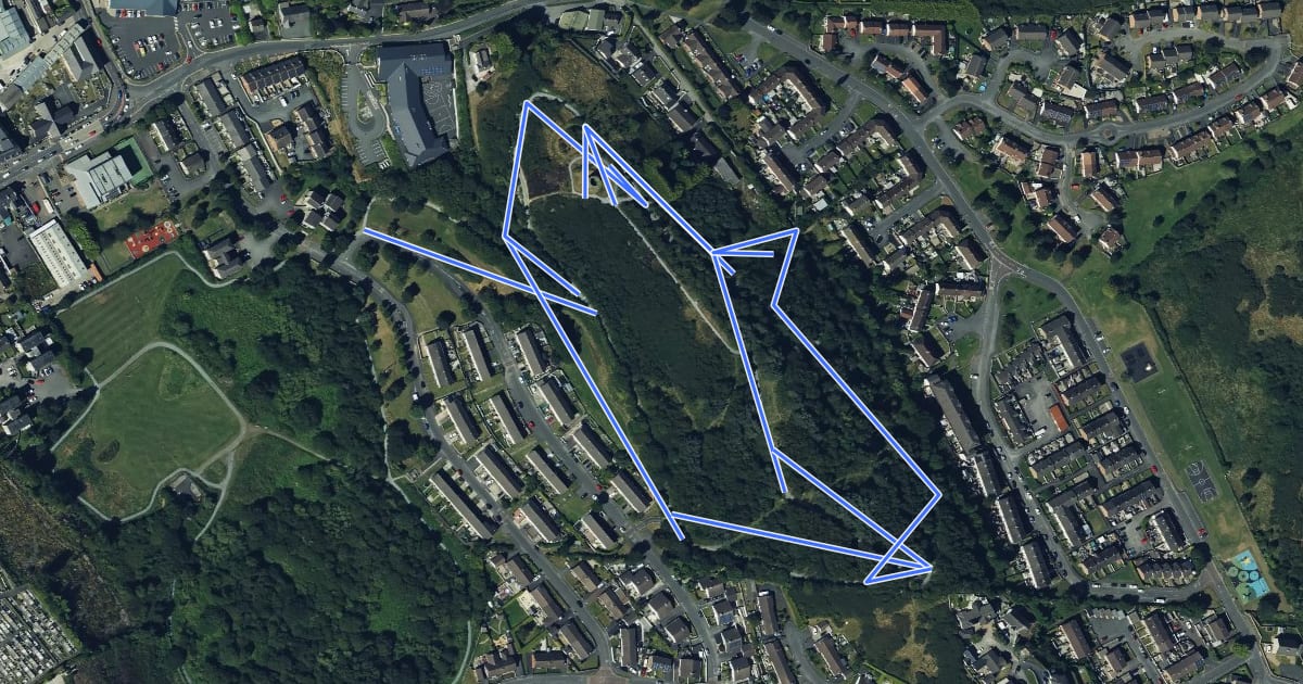 Маршрут Windmill Hill Trail на спутниковом снимке
