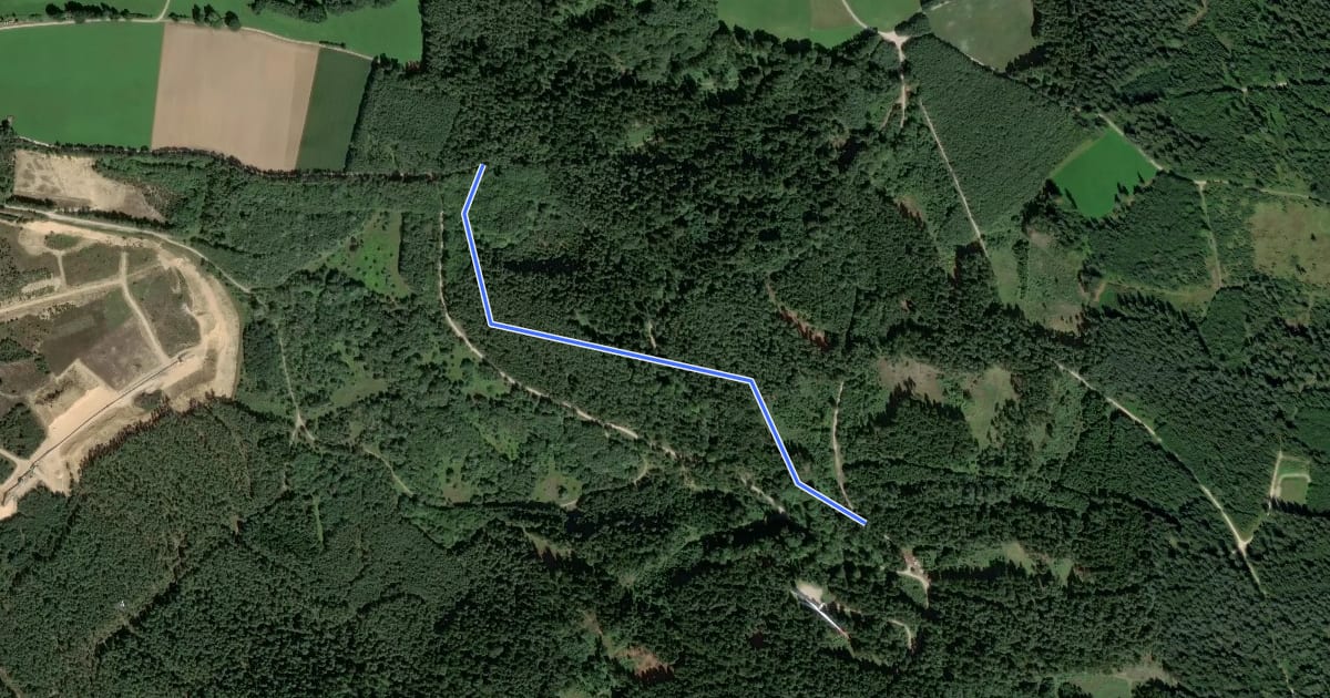 Маршрут Windrad Trail на спутниковом снимке