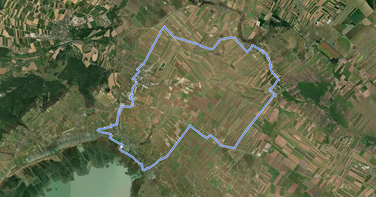Маршрут Windradweg на спутниковом снимке