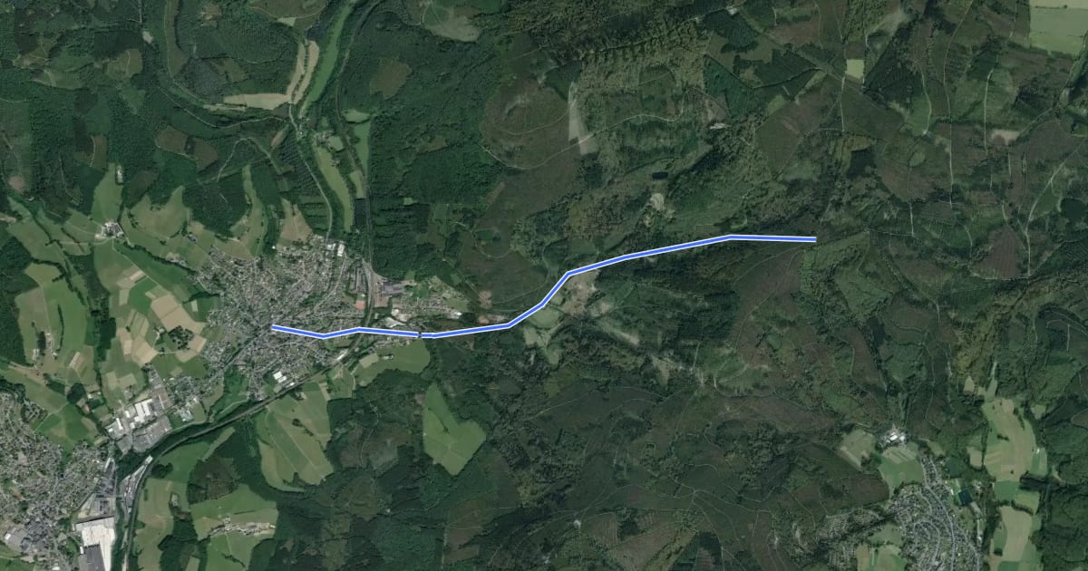 Маршрут Winkel Auf dem Stoß nach Littfeld на спутниковом снимке
