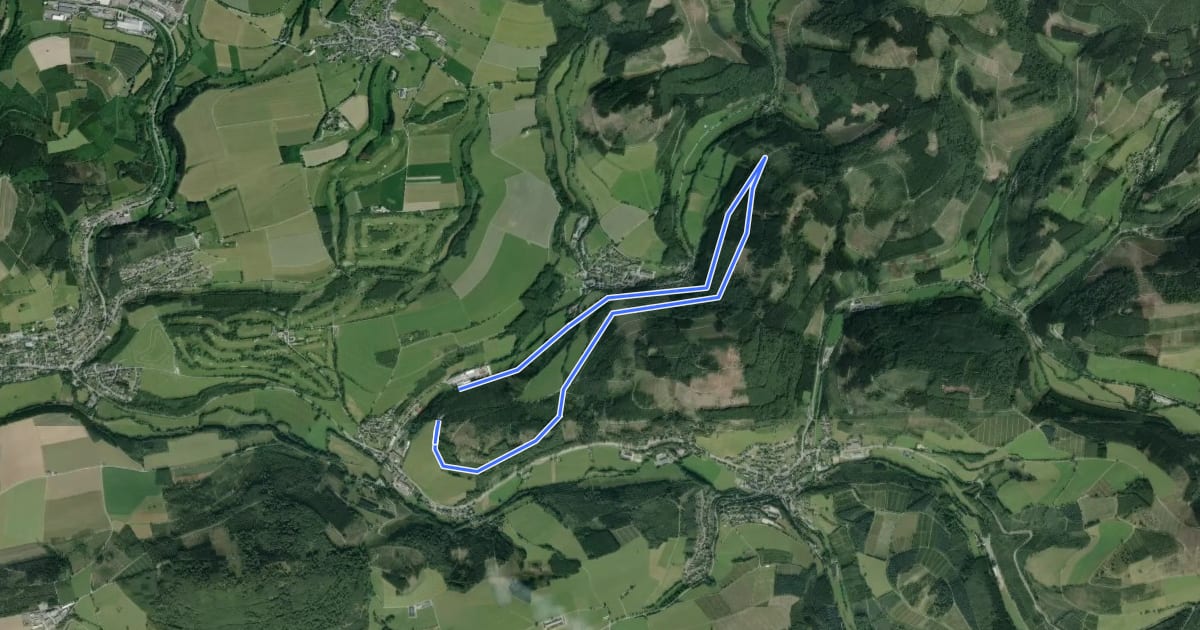 Маршрут Winkhausen Rundweg W3 на спутниковом снимке