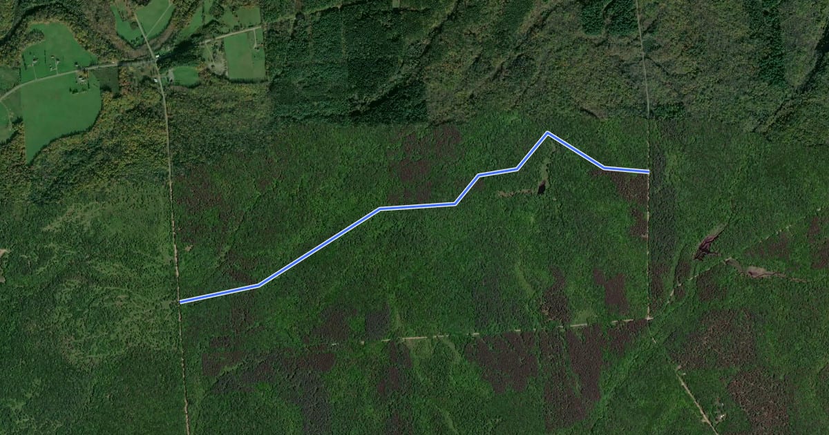 Маршрут Winona - Hiscock Trail на спутниковом снимке