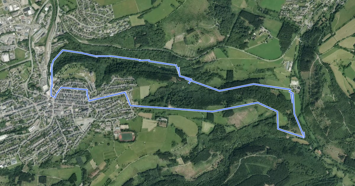 Маршрут Winterberg Rundweg W2 Helletalweg на спутниковом снимке
