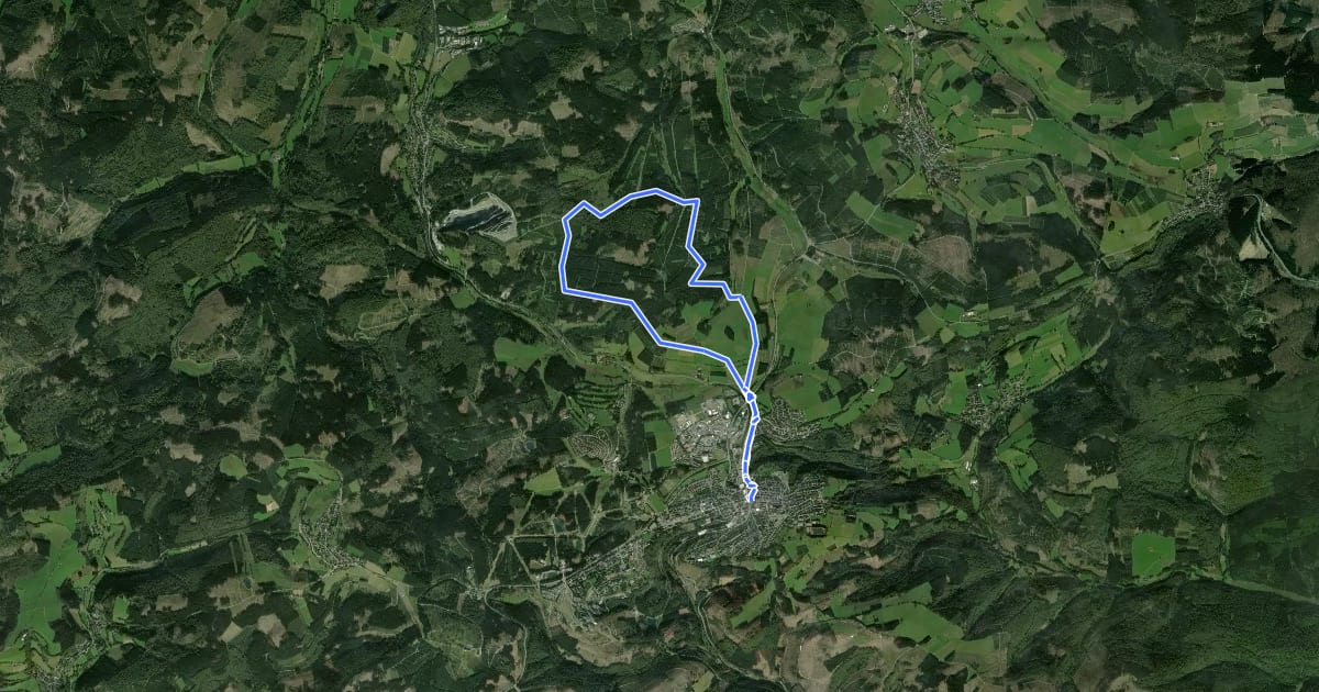 Маршрут Winterberg Rundweg W4 Kuhlenbergweg на спутниковом снимке