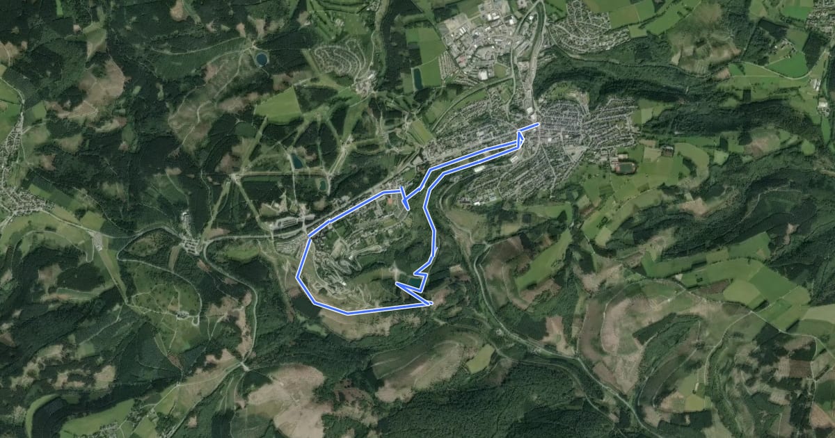 Маршрут Winterberg Rundweg W8 Kappe-Silbecke-Weg на спутниковом снимке