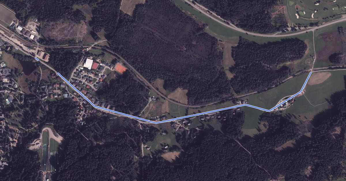 Маршрут Winterhaldenweg - Adlerweiher на спутниковом снимке