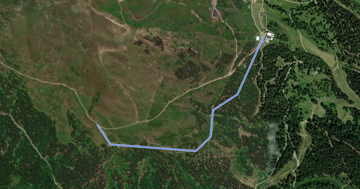 Маршрут Winterwanderweg на спутниковом снимке