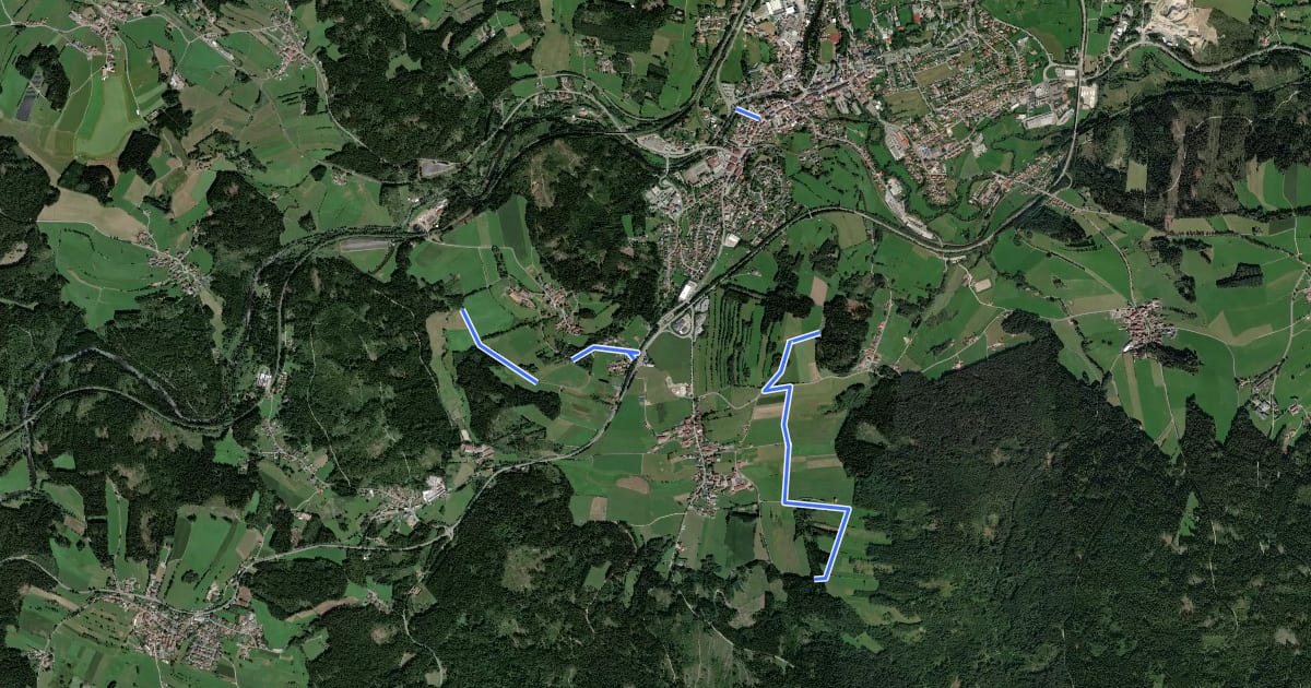 Маршрут Winterwanderweg 4 на спутниковом снимке